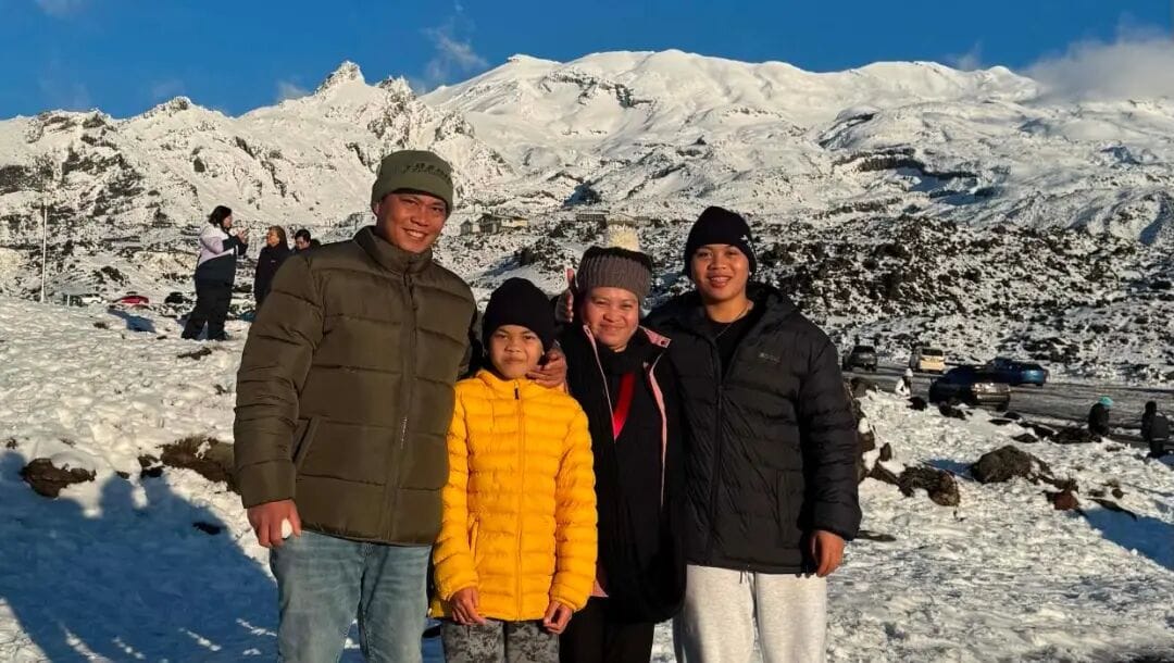 The family enjoys the simplicity and safety of New Zealand life.