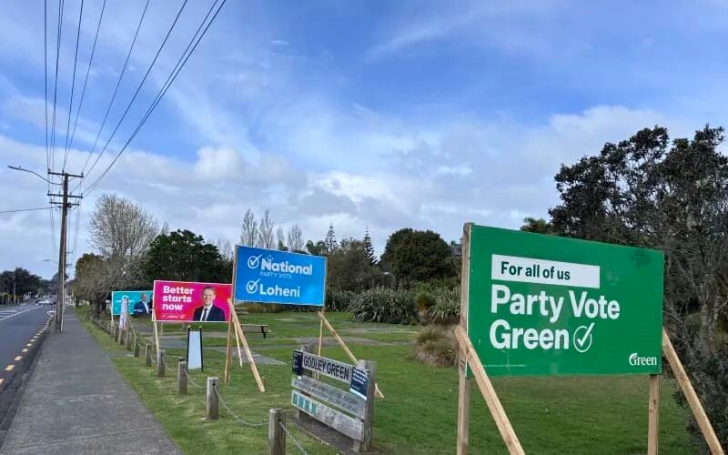 Campaign signs have sprung up around West Auckland.