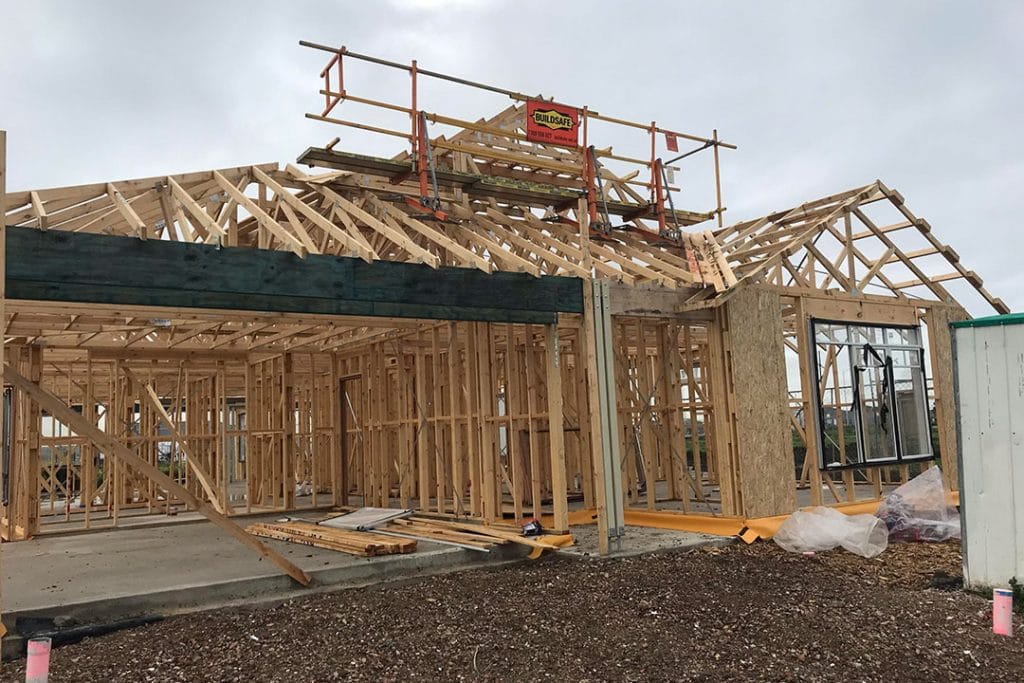 house at frame stage