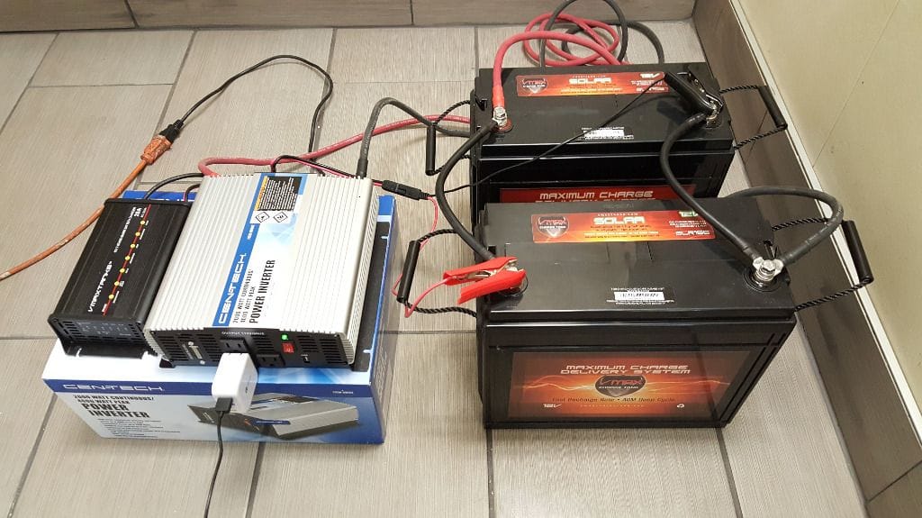 Dual battery with inverter setup