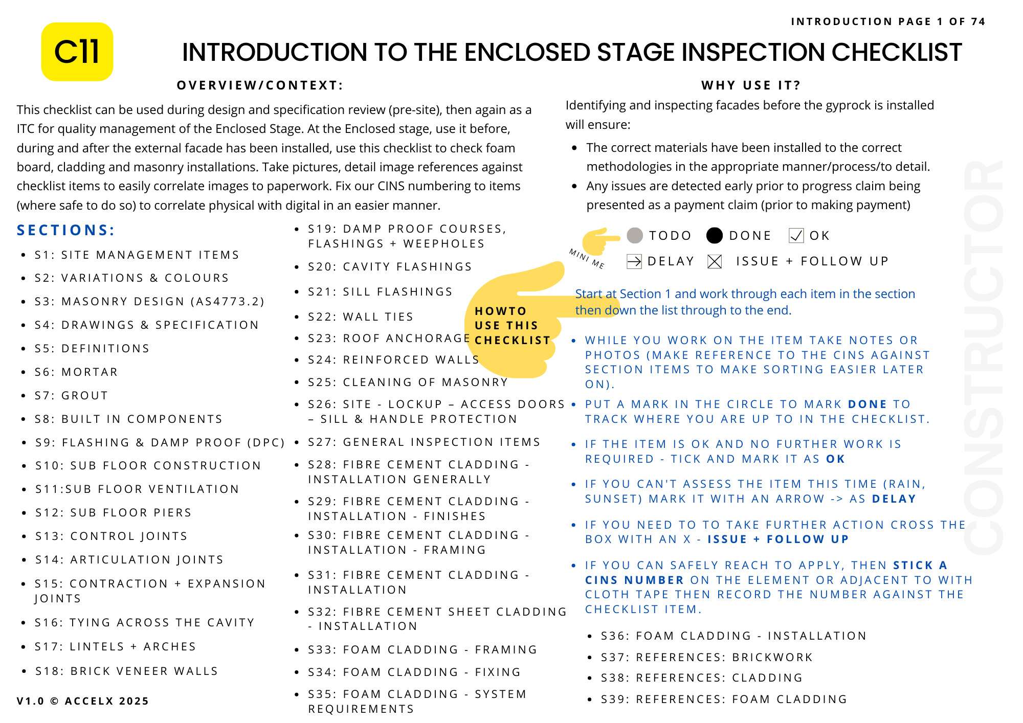 C11 Checklist