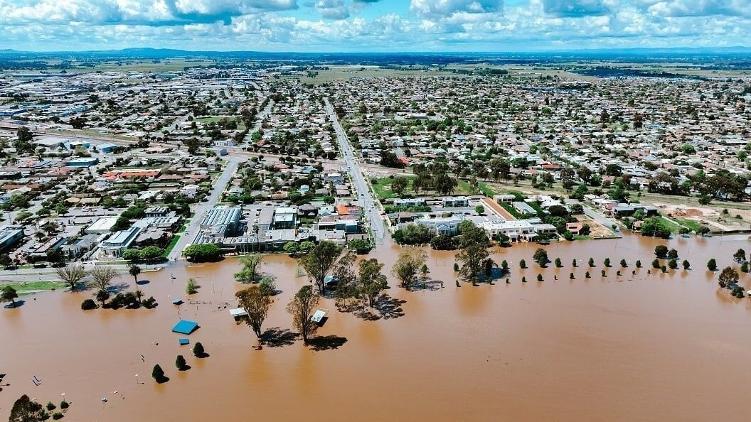 Large parcel of flooded land