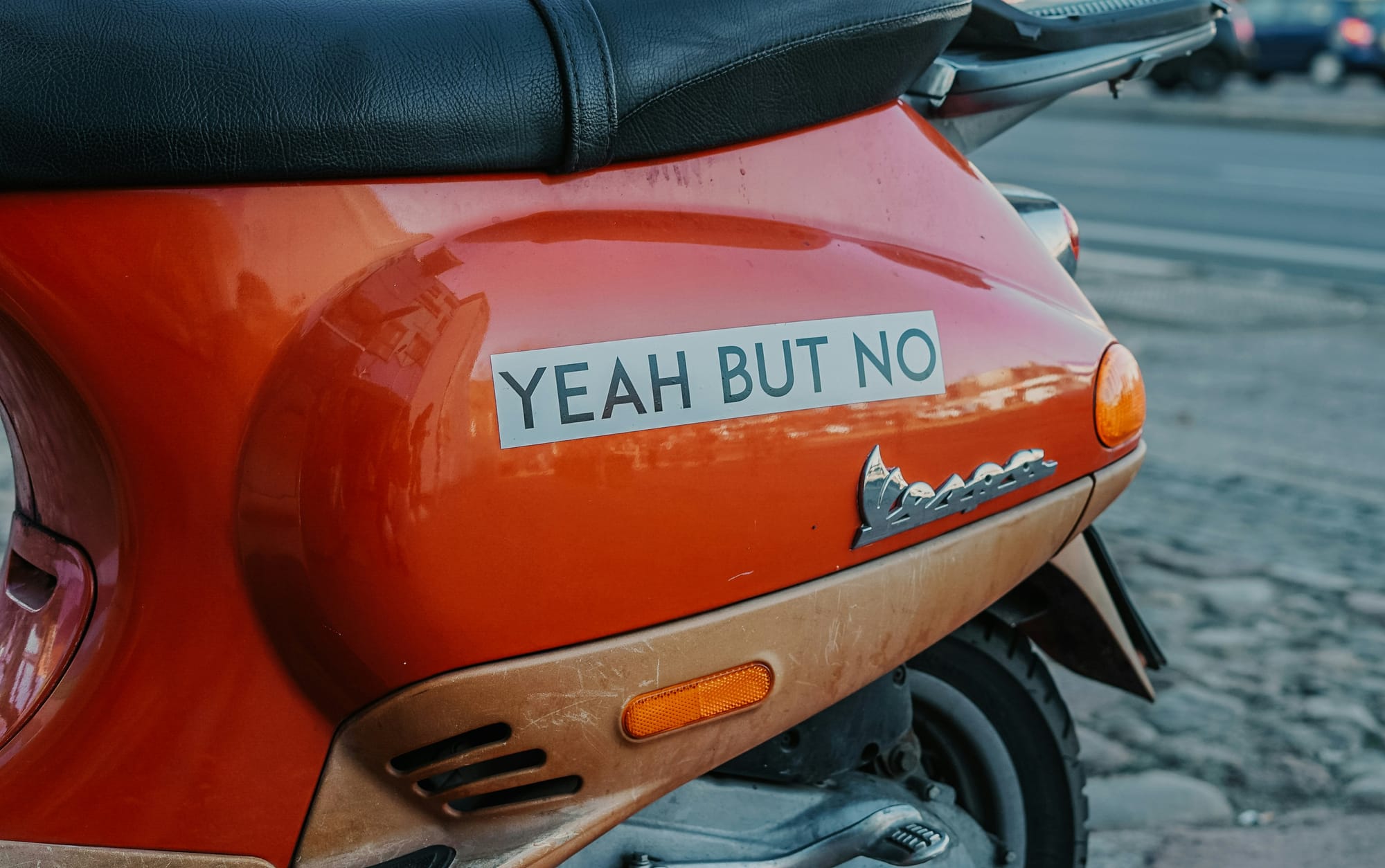 Vespa with Yeah But No text