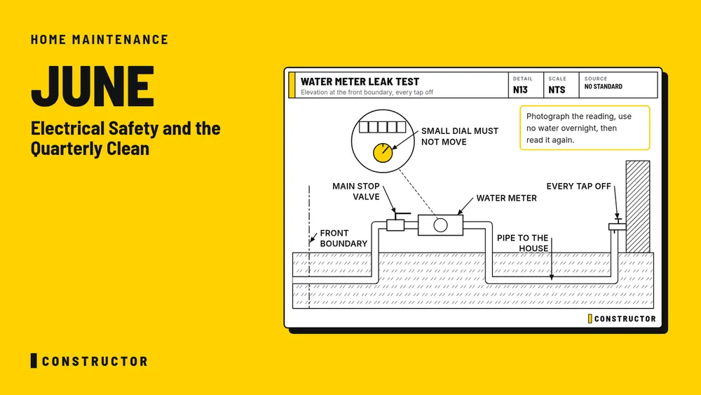 June home maintenance: Electrical Safety and the Quarterly Clean