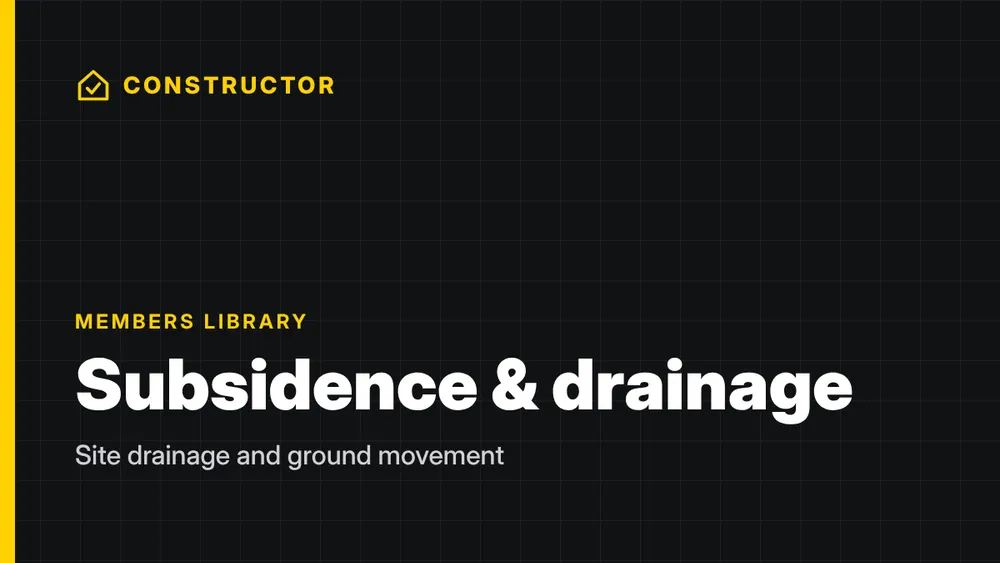 Subsidence and Drainage