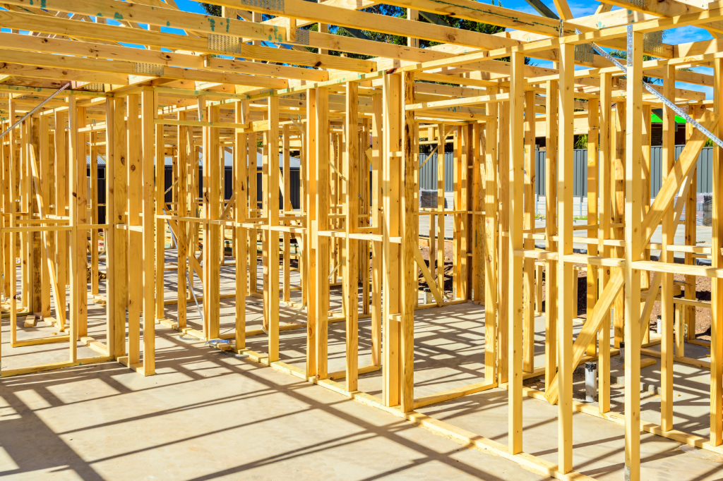House at frame stage