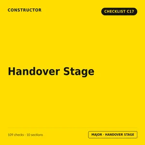 C17 - Handover Stage Checklist cover