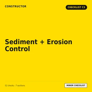 C3 - Sediment + Erosion Control Checklist cover