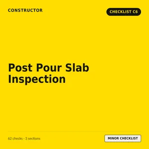 C6 - Post Pour Slab Inspection Checklist cover