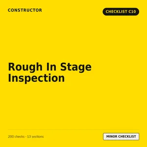 C10 - Rough In Stage Inspection Checklist cover