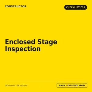 C11 - Enclosed Stage Inspection Checklist cover