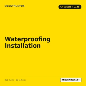C13B - Waterproofing Installation Checklist cover