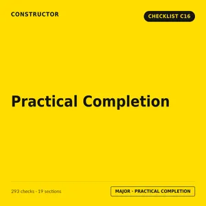 C16 - Practical Completion Inspection Checklist cover