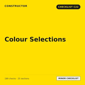 C22 - Colour Selections Checklist cover