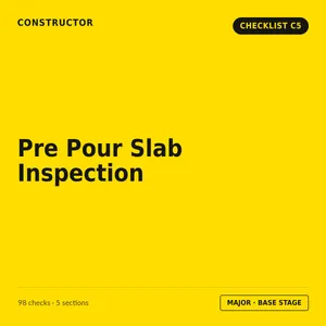 C5 - Pre Pour Slab Inspection Checklist cover