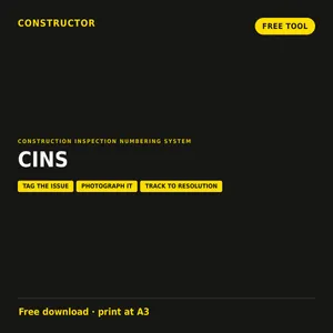 CINS — Construction Inspection Numbering System cover