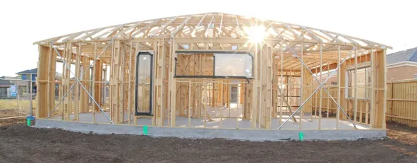 a timber framed house