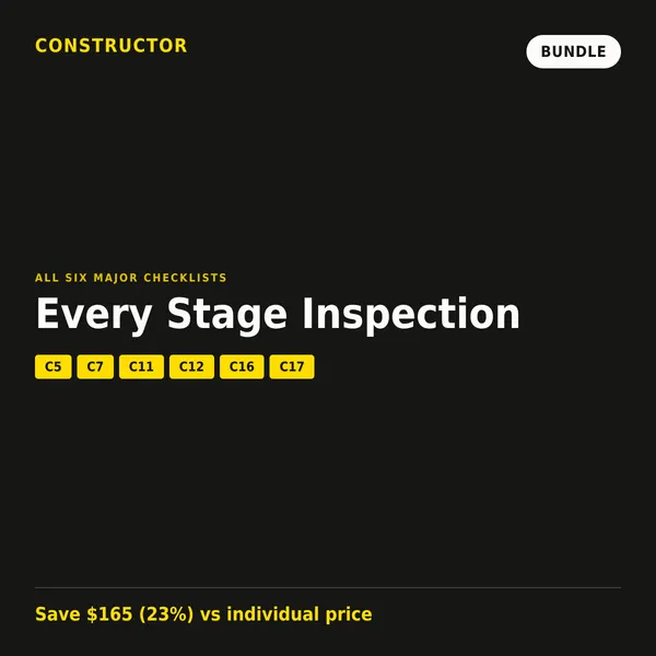 Every Stage Inspection bundle