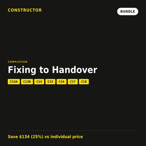 Fixing to Handover bundle