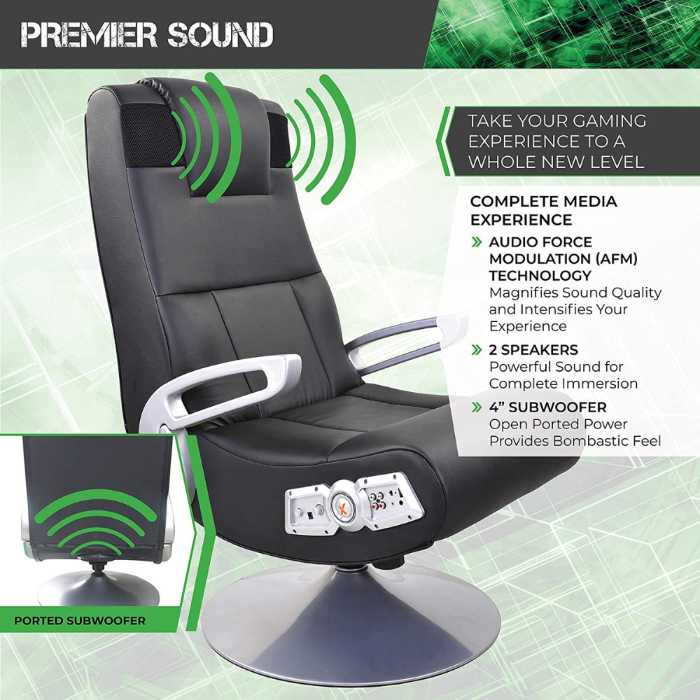 X Rocker Wireless Audio Pedestal Office Gaming Chair