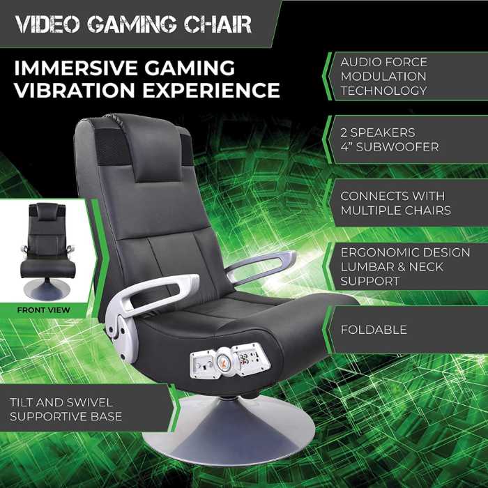 X Rocker Wireless Audio Pedestal Office Gaming Chair