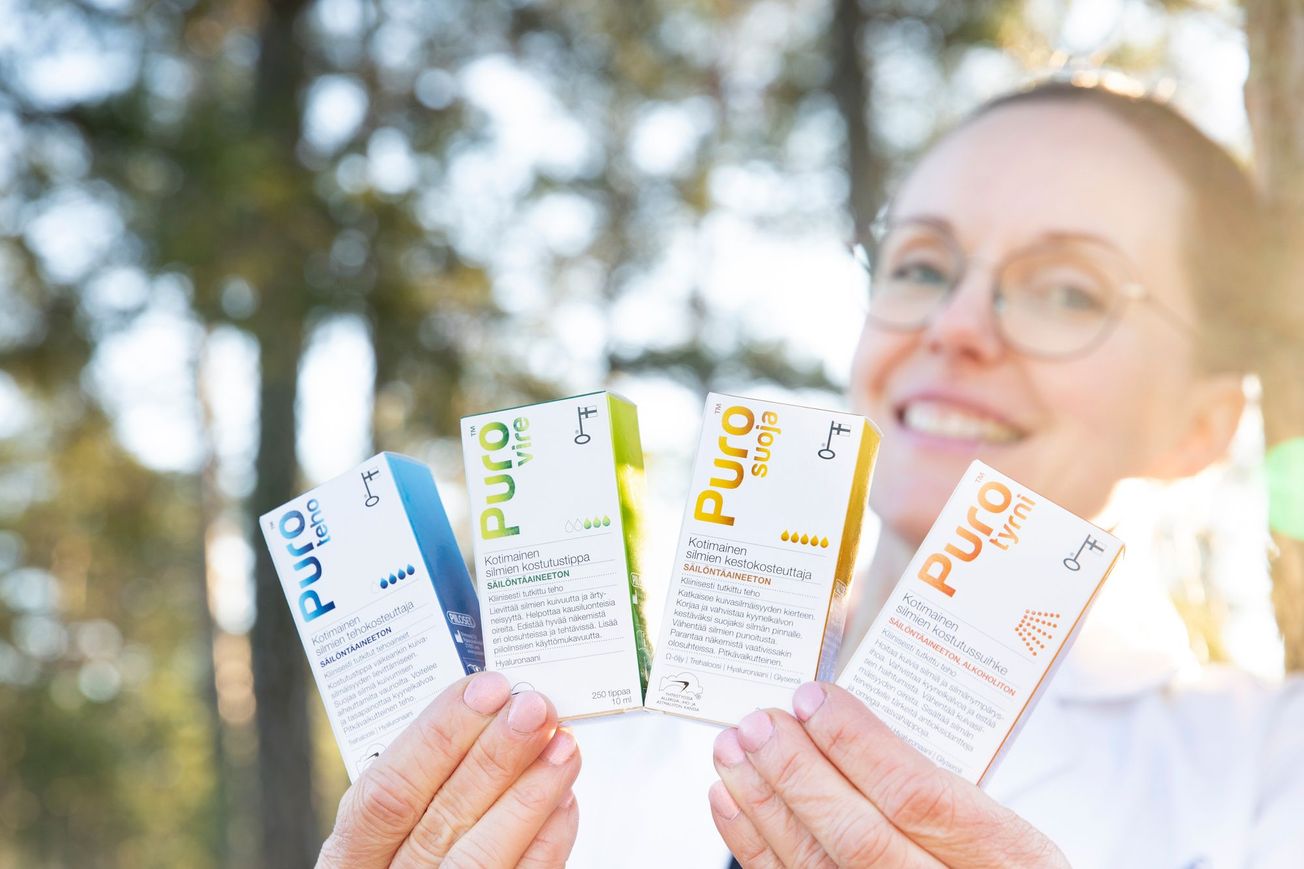 Kotimaiset Puro Silmilletuotteet auttavat yhä useampia kuivasilmäisyydestä kärsiviä