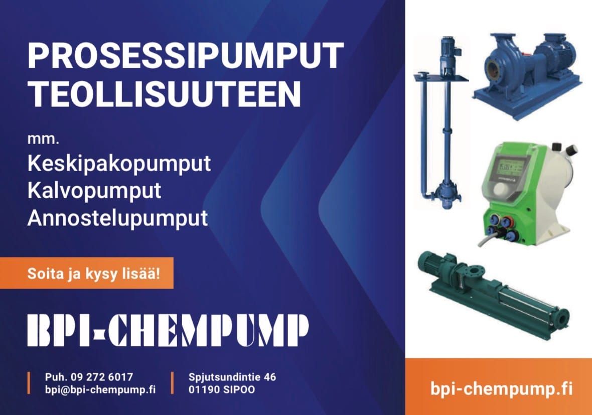 BPI-Chempumpin prosessipumppuja teollisuuteen