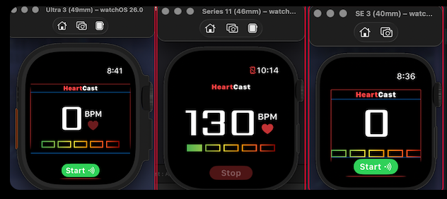 HeartCast Watch Testing!