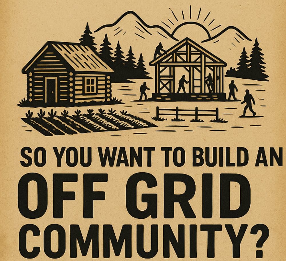 So you want to get a bunch of people together, buy land and start an "Off Grid Community"? Think again...