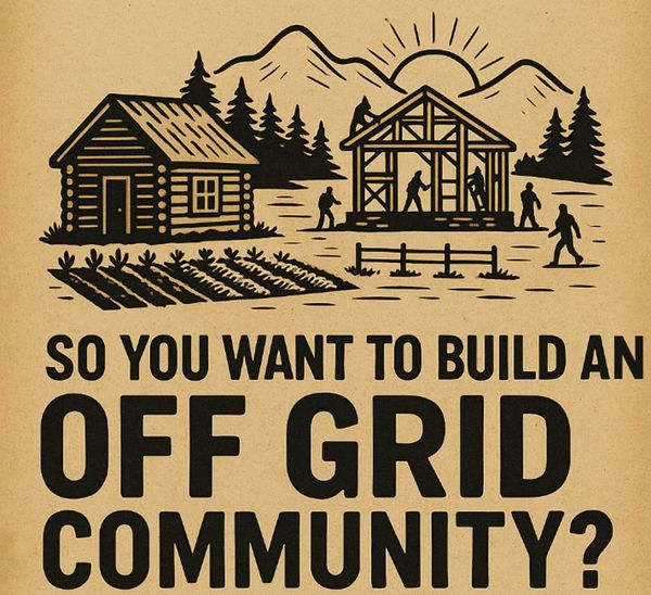 So you want to get a bunch of people together, buy land and start an "Off Grid Community"? Think again...