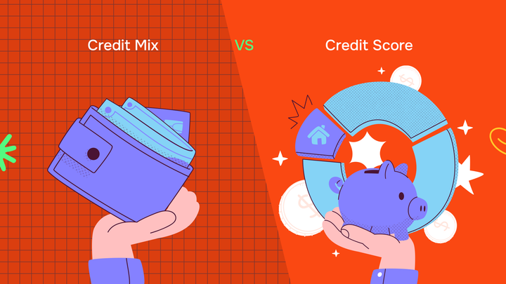 Image showing how credit mix is linked to credit score 