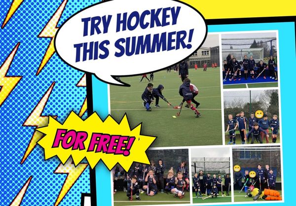 Try hockey this summer! For Free with BBHC (photo collage of BBHC colts teams)