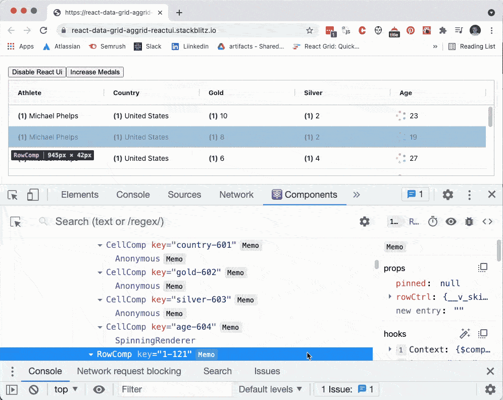 components exploration of reactui