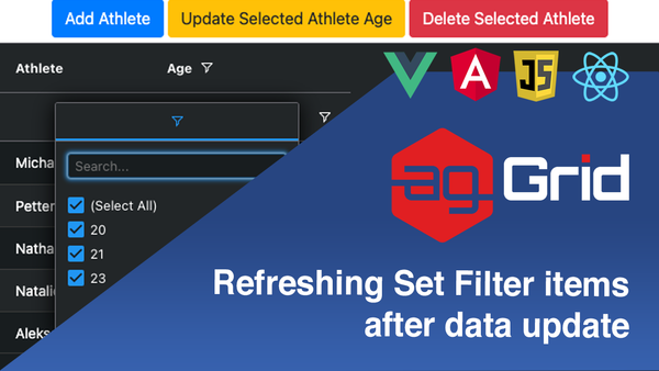 Refreshing Set Filter items after data update when using Server-side data in ag-Grid