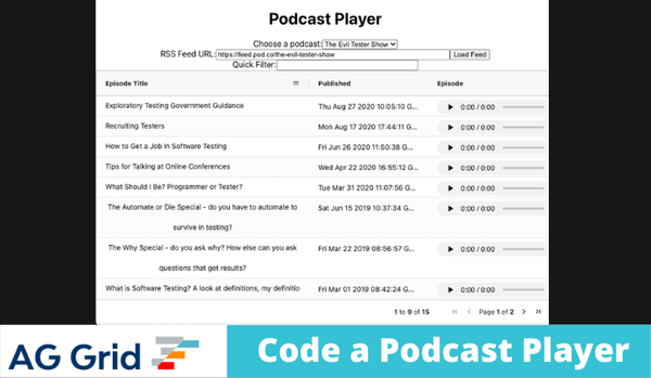 How to Write a Podcast App Using React and AG Grid