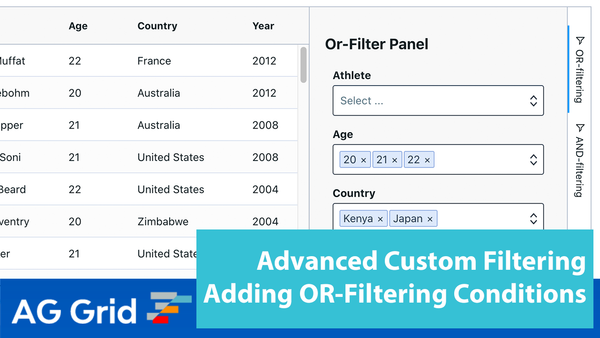 Advanced Filtering in AG Grid using OR-Filtering Conditions