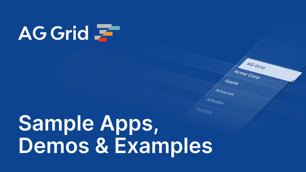 AG Grid Showcase: Sample Apps, Demos, Examples & Extensions