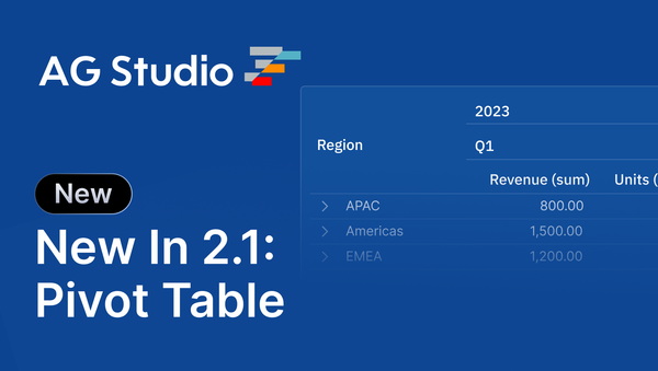 What's new in AG Studio 2.1: JavaScript embedded analytics