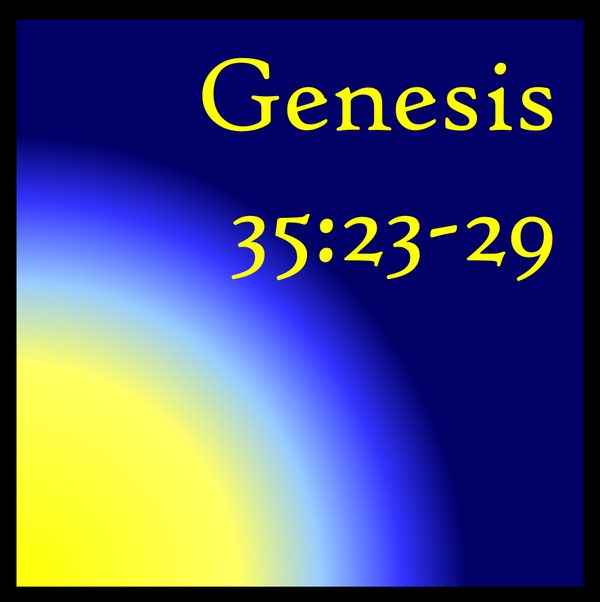 Isaac's Death: Genesis 35:23-29
