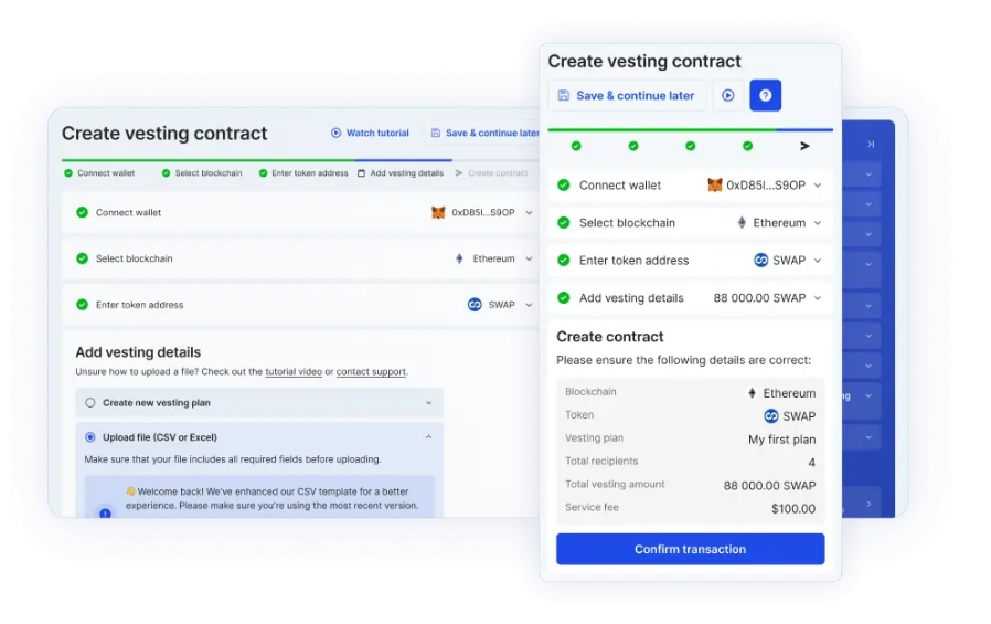 Vesting scheduler for Kaia users