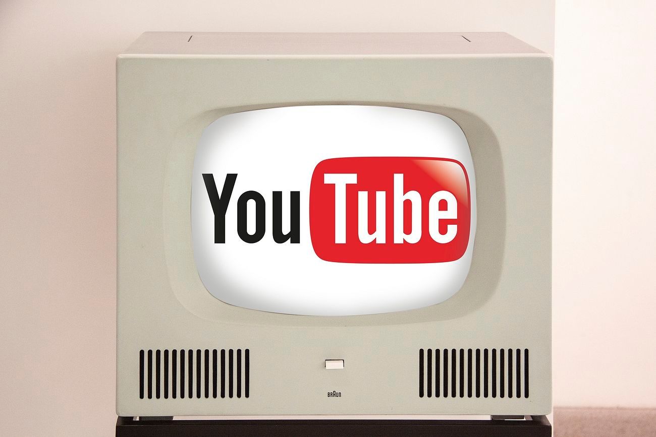 YouTube logo on a vintage