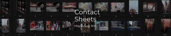 Learning to Find Quiet in Excess: NYC Contact Sheets May–August