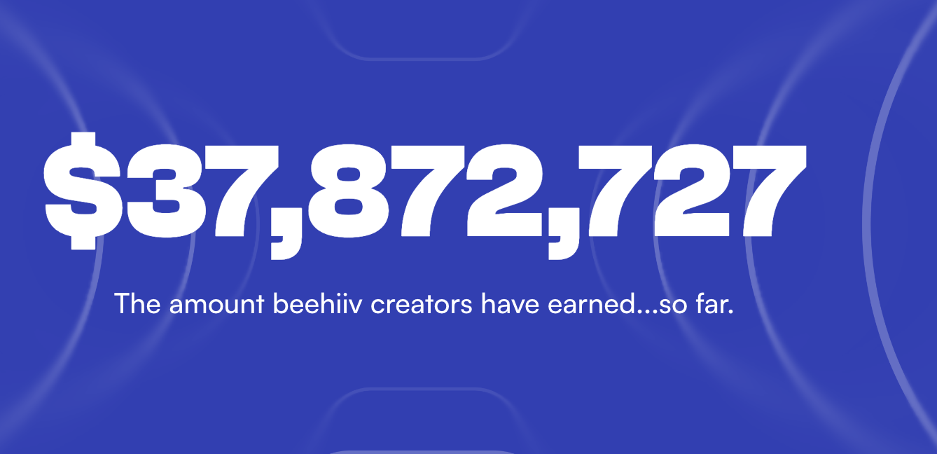 Beehiiv creators earned through ad network