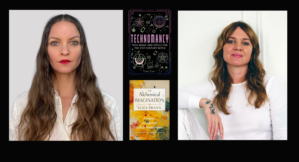 Tree Carr and her book Technomancy.  Eliza Swann and her book The Alchemical Imagination