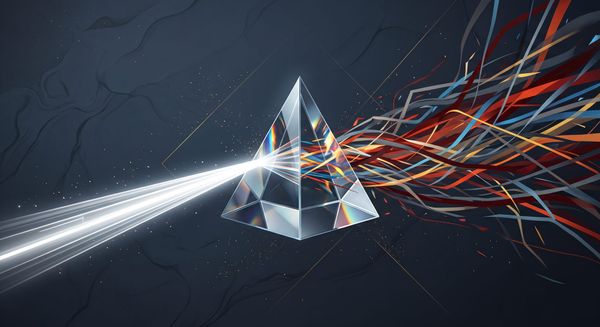 Abstract illustration representing logical reasoning and clarity cutting through complex arguments.
