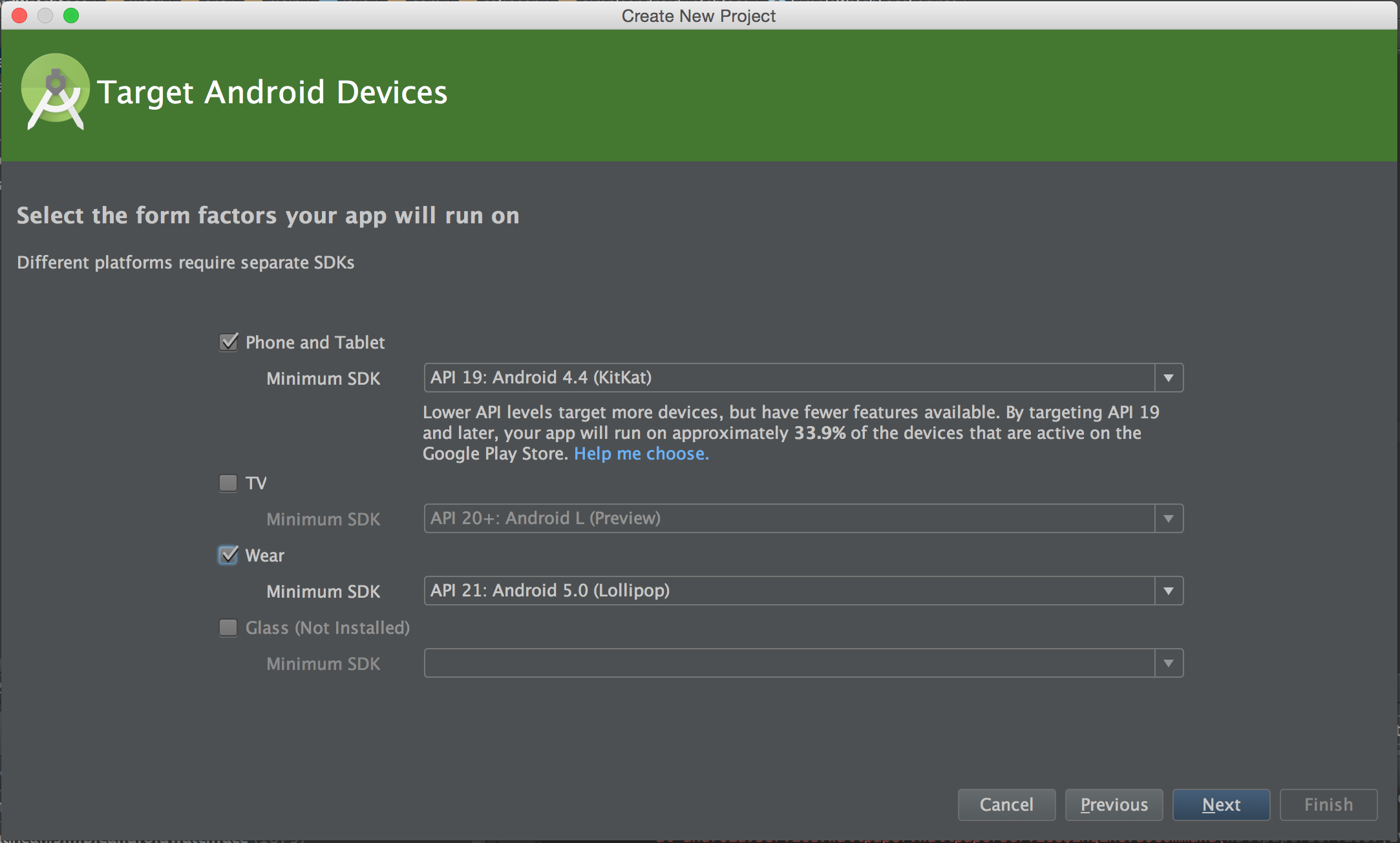 Target Android devices