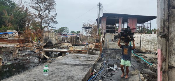 말람본 복음교회 주변 화재 피해자를 위해 기도해 주세요, 필리핀 상영규 선교사