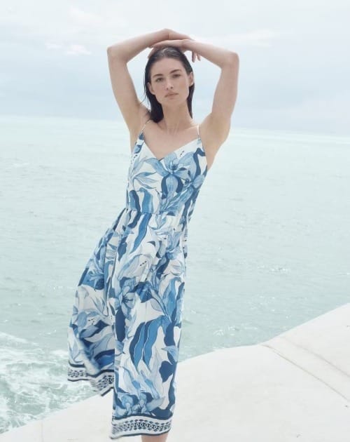 H&M Women's Strappy Cotton Midi Dress
