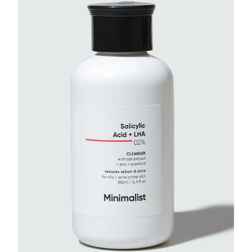 Minimalist 2% Salicylic Acid + LHA Face Cleanser With Zinc For Reducing Sebum & Acne