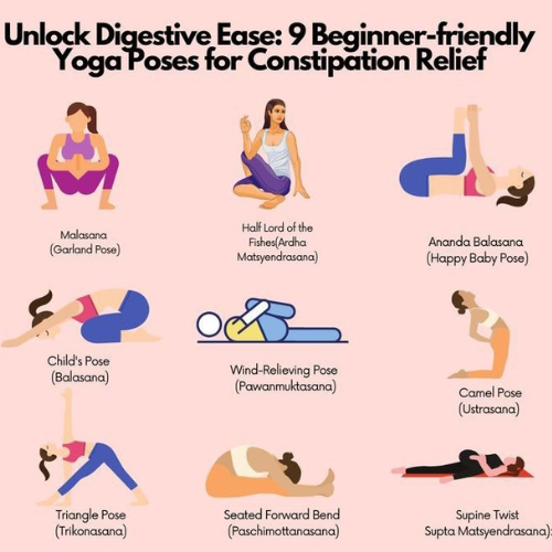 Exercise and yoga for constipation relief
